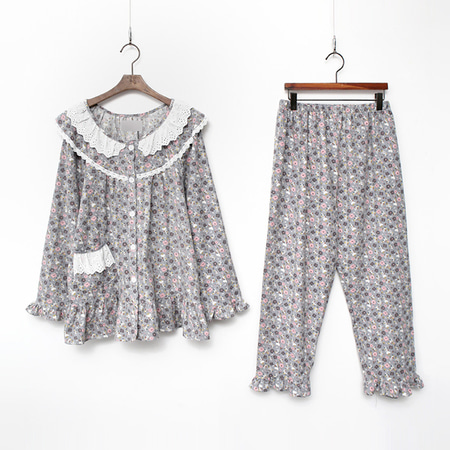Gimo Flower Frill Pajama Set