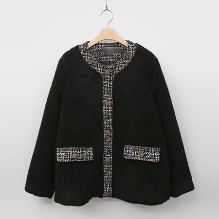 Tweed Echo Fur Jacket