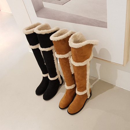Shearling Knee High Boots