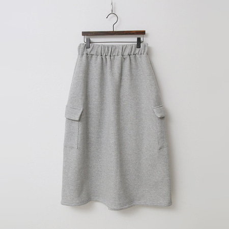 Gimo Pocket Easy Long Skirt - 기모안감
