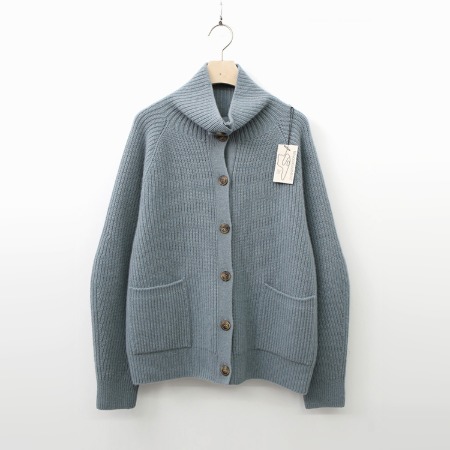 Whole Cashmere Wool Turtle Button Cardigan